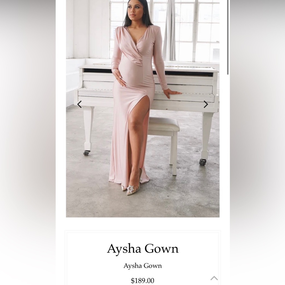 Beautiful pink maternity gown